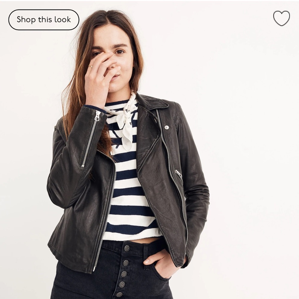 Madewell Washes Leather Motorcycle Jacket